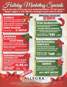 Allegra Marketing Print Mail Corona Holiday Marketing Specials Allegra Marketing Print Mail Corona, CA